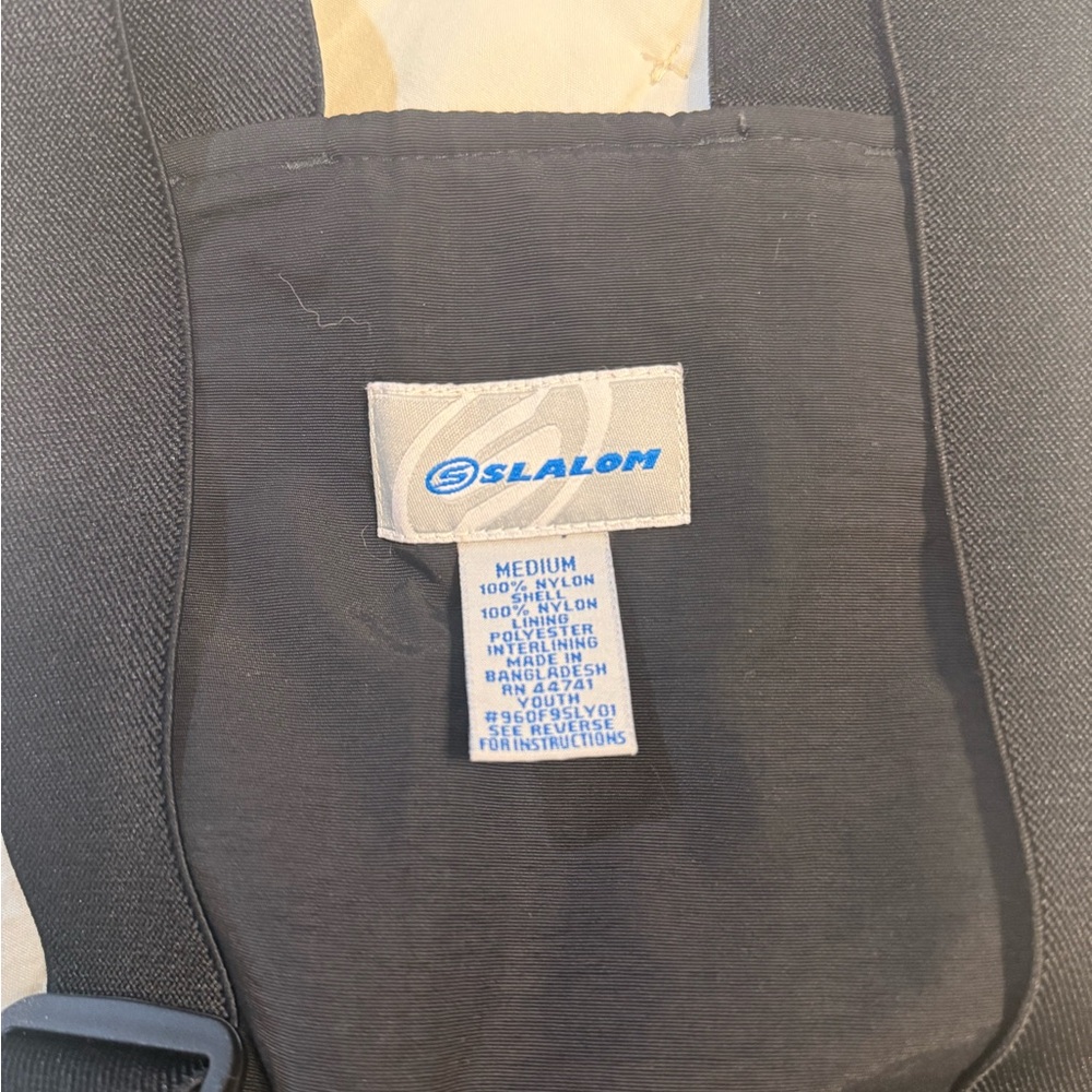 Slalom Black Nylon snow Vest